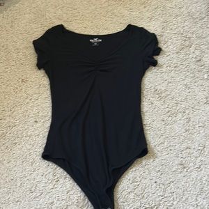 Black short sleeve bodysuit